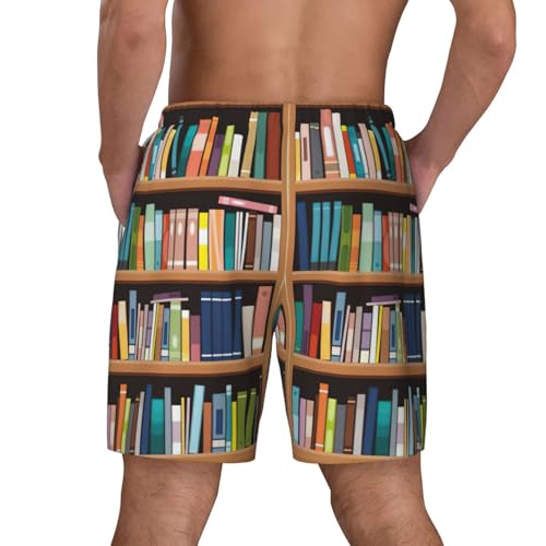 Maillot de bain avec doublure de compression pour homme style bibliothèque
