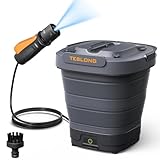 Teslong Portable Electric Pressure Washer with 12L Tank, Foldable Design, 4-in-1...