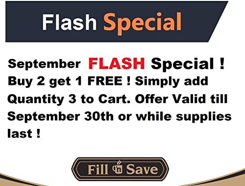 Fill N Save 2 Pack Reusable Carafe K-Cups. 24K Gold Reusable Coffee Filter For The Keurig 2.0, K200, K300, K400, K500 Series Of Machines. Refillable K Carafe Pods #TOP5