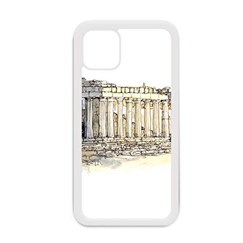 Coque iPhone 12 Pro Max Blanc motif Grèce Acropole protection antichoc