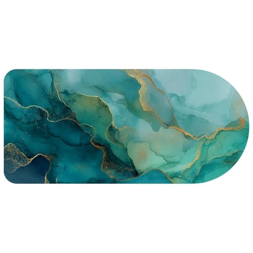 Tapis de souris 73 x 35 cm turquoise sarcelle grand format pour bureau