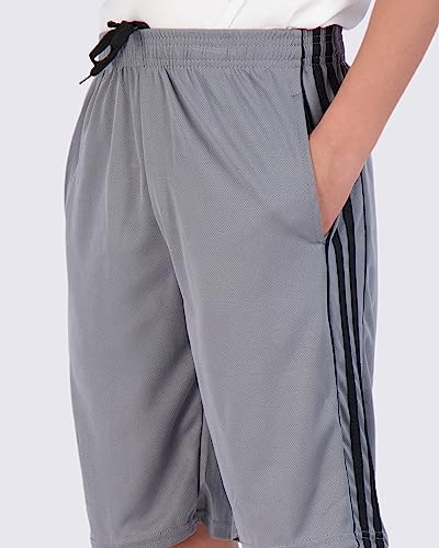 5 Pack: Big Boys Girls Youth Clothing Knit Mesh Active Athletic Performance Basketball Soccer Lacrosse Tennis Exercise Summer Gym Golf Running Teen Running Shorts Dry Fit Knit-Set 3- Xl (16/18) #TOP3