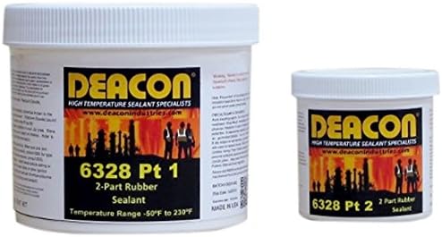 Deacon 6328 Quart Two Part Rubber Sealant, -50 Degree F to 230 Degree F, 1 Quart Kit (Pack of 2)