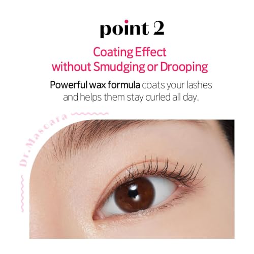 Image of ETUDE Dr. Mascara Fixer, Korean Mascara Fixer, Long-Lasting Wax Formula, All-Day Curl Hold, Smudge-Proof, Korean Makeup, Beauty, Vegan Certified, Black (0.203 Fl Oz)