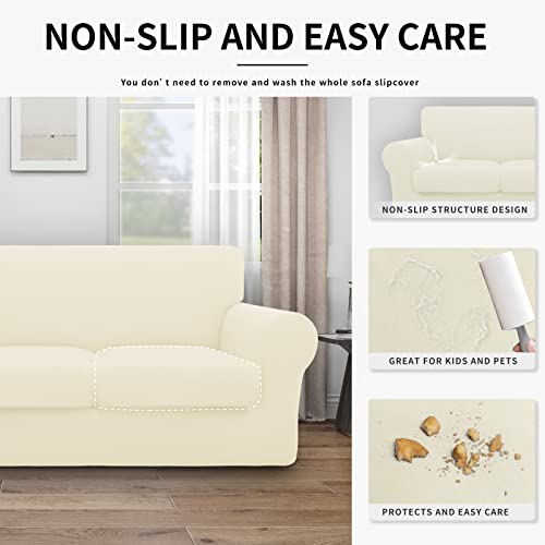 Image of Easy-Going Waterproof 3-Piece Oversized Loveseat Couch Covers for Sofa