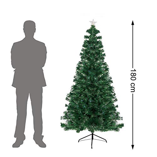 Kunstmatige kerstboom met LED-verlichting - Luxe kerstboom Noble Fir Christmas Tree Stand 210cm - Afbeelding 7
