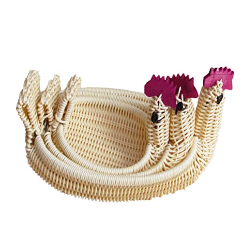 Parliky 3pièces Panier De Rangement Imité Rotin Panier De Bureau