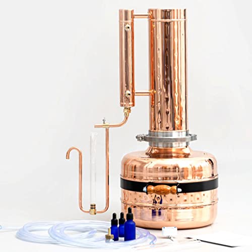 Essential Oil Distiller Kit for Steam Distillation Oil Making and Extracting - Home Distiller Equipment DIY Essential Oil from Herbs, Plants and Flowers… (4 Gall (15L))