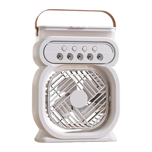 Cushangty Ventilador de nebulización, ventilador de de agua,Ventilador de aire acondicionado portátil con niebla - Ajustable 3 velocidades de El dispositivo de enfriamiento del tanque de agua de 450