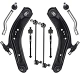 ALADICHE 8pcs Front Lower Control Arms with Ball Joints Sway Bar Links Tie Rod Ends Suspension Kit for 2017-2019 Nissan Qashqai,for 2014-2019 Nissan Rogue