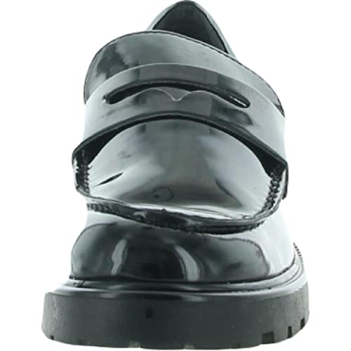 Steve Madden Women's Lotto Penny Loafer, Black Patent, 6 Wide #TOP2