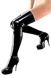 Sharon Sloane Latex Stockings, Black, Medium, 225 g