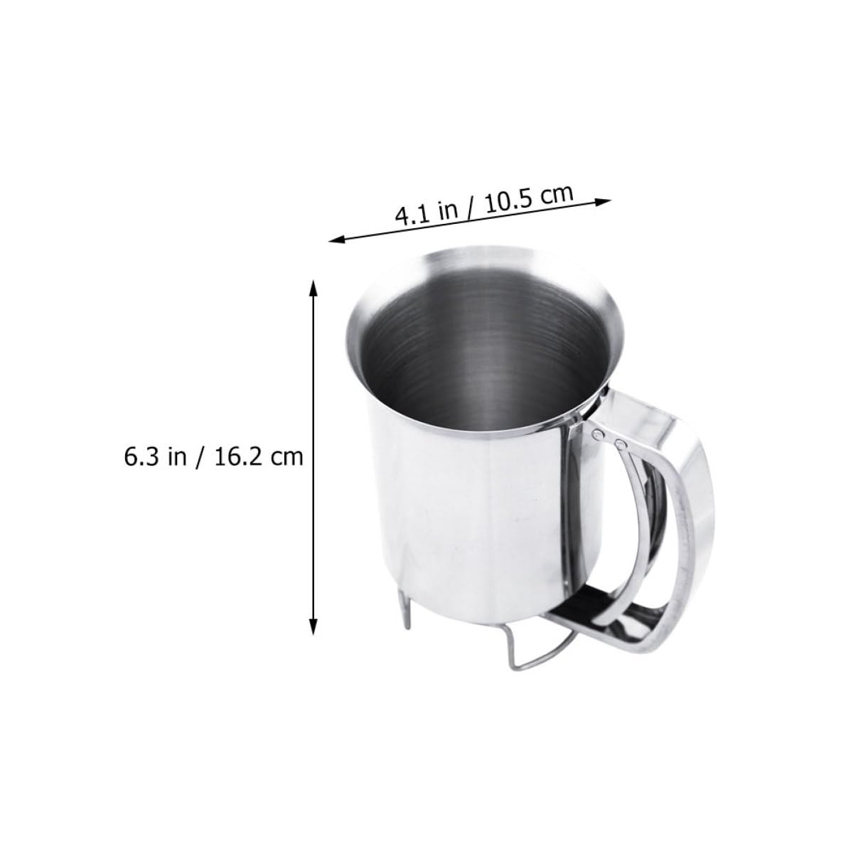 Embudo Dispensador Herramienta Anti Óxido de Masa de Acero Inoxidable Plateado para Mezclar Ingredientes, Adecuado para Hornear Pasteles y Repostería en Casa
