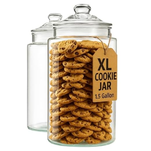 Large Glass Cookie Jar Set