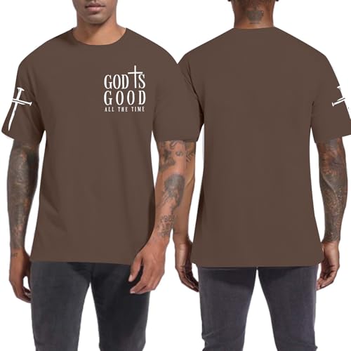 PNORATM Christian Shirts for Men:God is Good All the Time Tshirts God Religious Jesus Shirts Christian Gifts Bible Tees — view 3