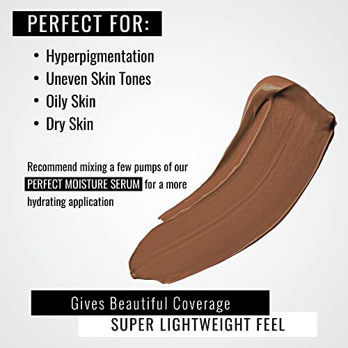Cara Cosmetics Perfecta Base Foundation - Full Coverage Foundation Makeup, Oil Free Foundation, Light Foundation, Uneven Skin Tone & Oily Skin Foundations, Br-3: Bronze Warm Medium,1 Oz. #TOP3