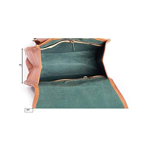 2 bolsas laterales para moto en cuero marrón miniatura 3
