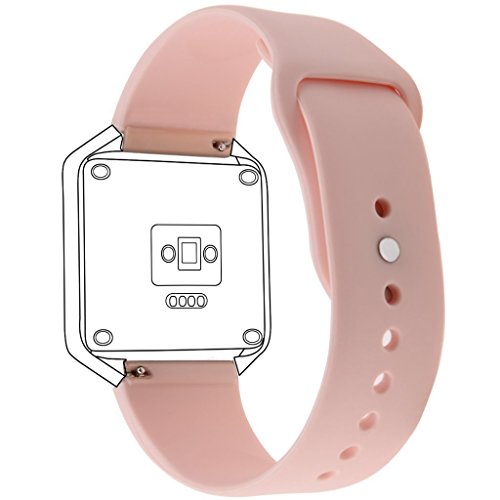 Henoda Soft Silicone Replacement Band for Fitbit Blaze (Pink Small)