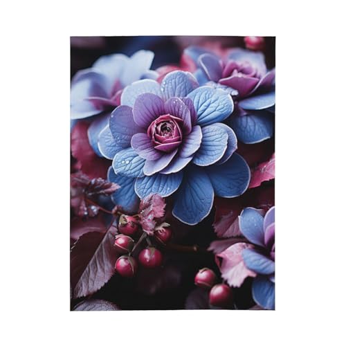Couverture polaire violette grand format lit et canapé
