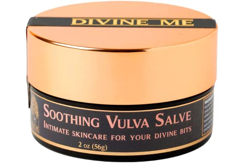Divine Me Vaginal Moisturizer Balm Soothing Vulva Salve - Certified Organic, Edible - Feminine Skincare - Helps w/ Dryness, Discomfort & More - 2 oz.