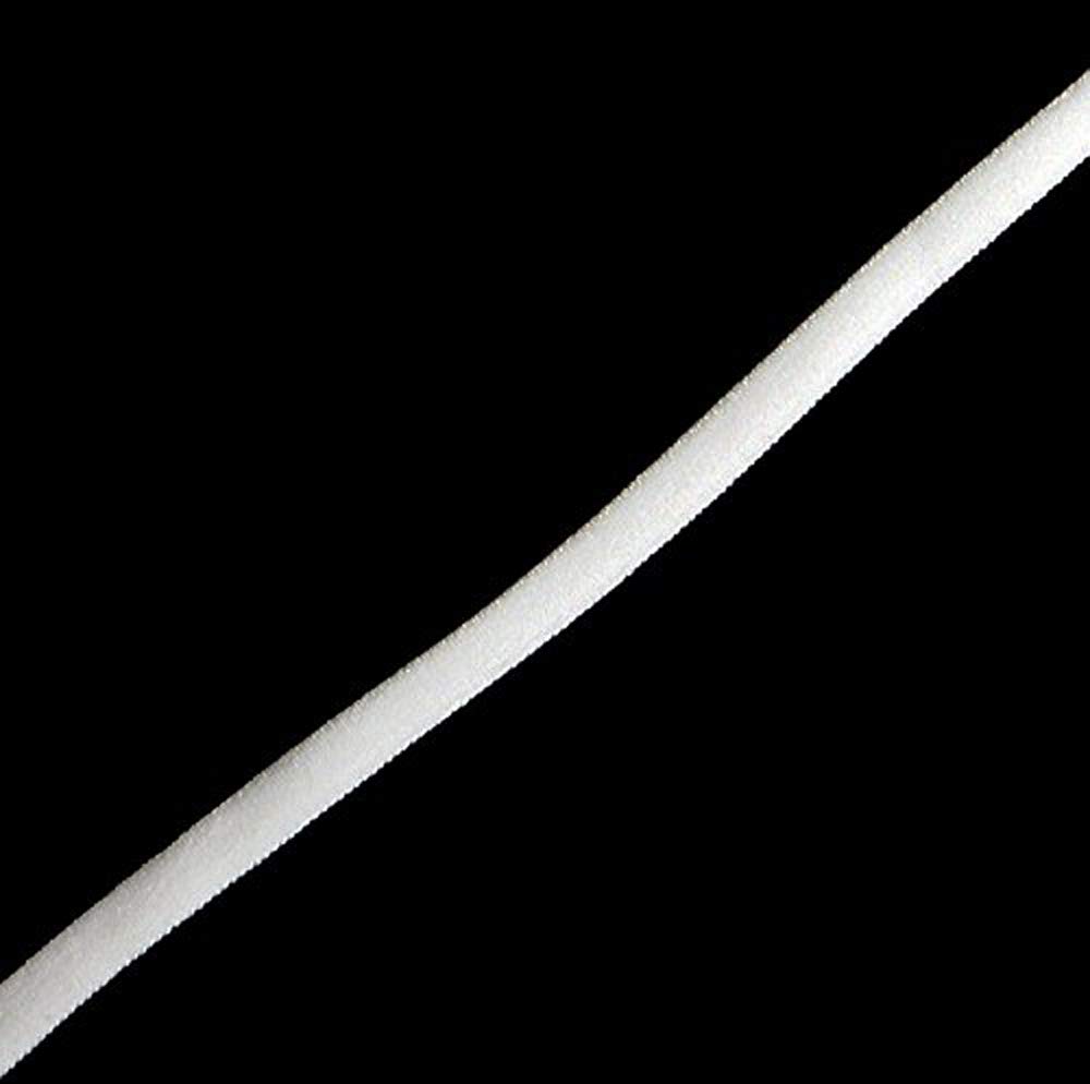 Élastique en tricot doux blanc naturel 5 mm avec souplesse durable Hand