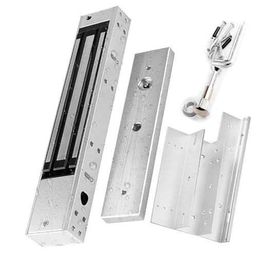 jasugKEY Verrou magnétique électrique étanche IP67 280 kg avec force de maintien, serrure électromagnétique DC 12 V, contrôle d'accès, serrure de porte unique avec support ZL, peut fonctionner à