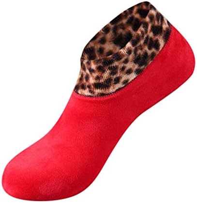 Sugely Womens Fluffy Turnover Cuff Thermal Ankle Slipper Lounge Bed Socks with Non Slip Grips Womens Socks Wool Thermal Warm Knitting Ladies Socks for Winter