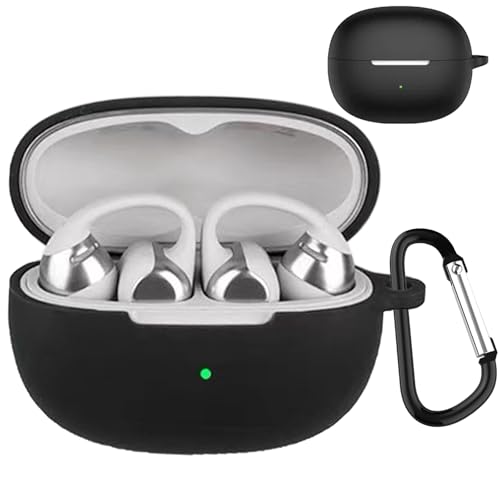 JXRICH For Shokz opendots one �P�[�X Shokz opendots one �p �J�o�[ �h�� �h�o �����h�~ �L�Y�h�~ �V���R���P�[�X �����[�d�\ �S�ʕی� �J���r�i�t��(�u���b�N)