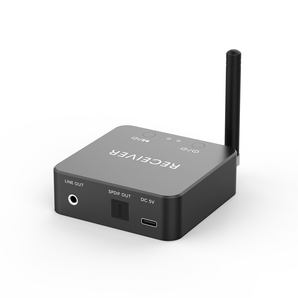 Wireless Bluetooth Receiver 192KHz Digital to Analog Audio, 160ft Long Range with Built-in Bluetooth 5.3 Receiver, Wireless Adapter Kit with 3.5mm