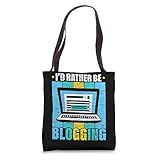 I'd Rather Be Blogging Camera Social Media Influencer Blog Tote Bag