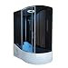 Produktbild Home Deluxe - Duschtempel mit Regendusche und Handbrause - All IN 2in1 schwarz rechts - Maße: 170 x 90 x 220 cm | Komplettdusche mit Wanne, Fertigdusche, Dusche, Duschkabine Komplett