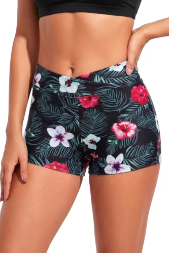Image of Womens V Cross Swim Shorts Tummy Control Bottoms (Available in Plus)