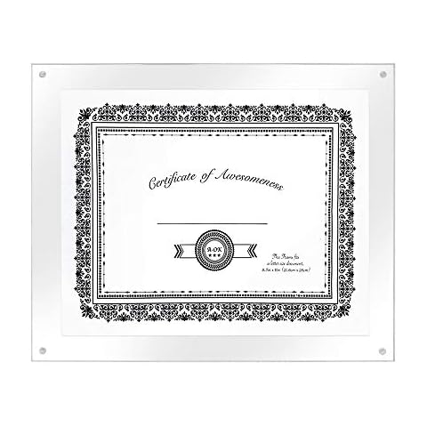 Isaac Jacobs Wall-Mountable Clear Acrylic Frame Cover