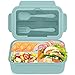 Produktbild Cooja Brotdose Bento Lunch Box, 1400ML Lunchbox Erwachsene Kinder, Brotzeitbox Auslaufsicher mit 3 Fächern Brotbox Mikrowellengeeignet Eingebaut Besteckset Löffel & Gabel, Himmelblau