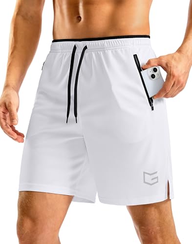 Image of G Gradual Men's Gym Workout Shorts Zipper Pockets 5 inch / 7 inch Quick Dry Breathable Runing Athletic Short for Men
