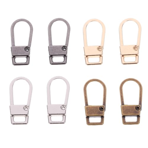Uonlytech Long-Lasting Zipper Pullers for Luggage Clothing Bags 8pcs DIY Zipper Repair Set Sturdy Material Easy to Use