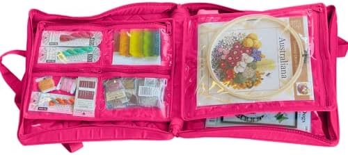 Yazzii Supreme Craft Organizer - Portable Storage & Tote Bag - Multipurpose Storage Organizer for Quilting, Patchwork, Embroidery, Needlework, Papercraft & Beading