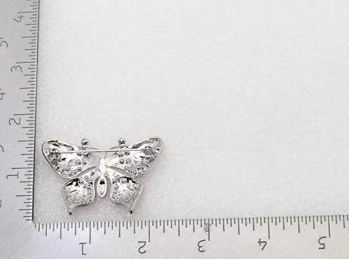 Image of Gorgeous Rhinestone Crystal Enamel Butterfly Pin Brooch