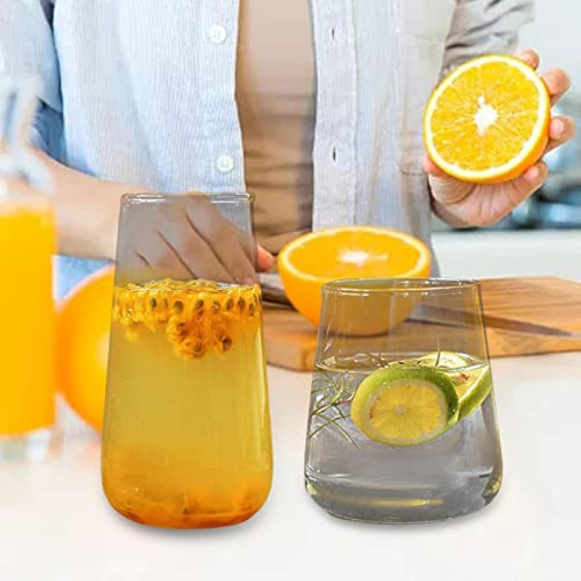 Clear Glass Cup, Reusable, 500 ml
