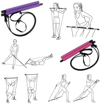 NASYA pilates studio egzersiz çubuğu squat pilates bari fitness squat aleti çok amaçlı Mor - Görsel 6