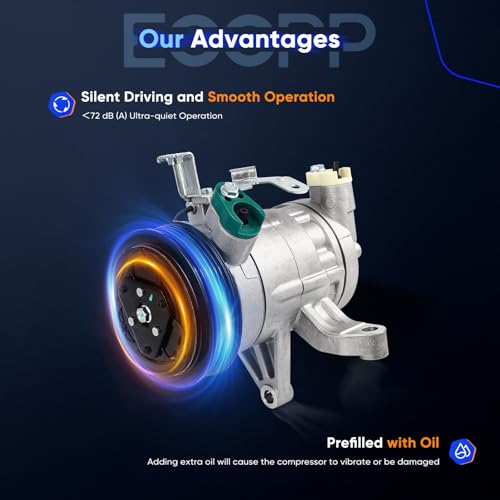 Image of ECCPP A /C Compressor with Clutch 2012-2016 Fit for Subaru Impreza 2.0L 2014-2018 Fit for Subaru Forester 2.0L AC Compressor