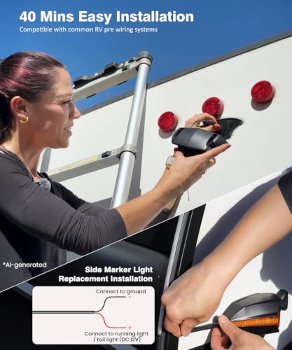 Image of AUTO-VOX Wireless RV Backup Camera System, Rear and Side Coverage
