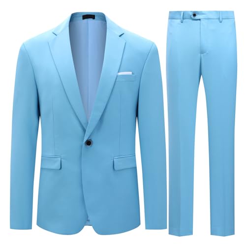 Allthemen Anzug Herren Anzüge Slim Fit 2 Teilig Business Herrenanzug Sakko...