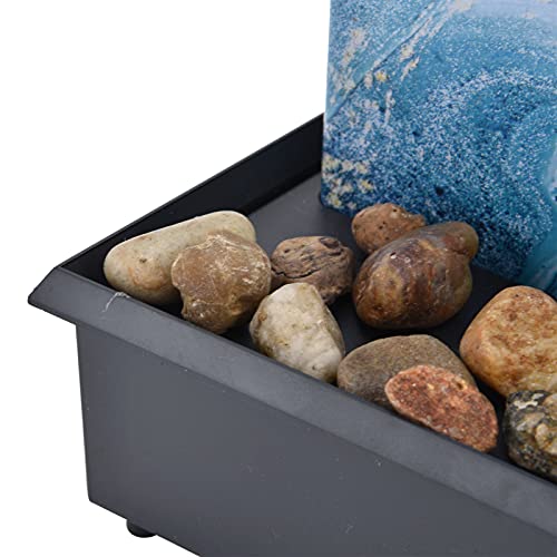 Fontaine de cascade intérieure anti-stress USB éclairage de table effet marbre