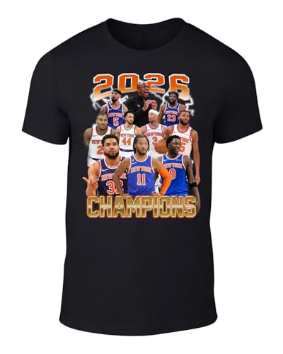 DTGVirgil Black New York 2026 Champs Bootleg Style Throwback Style T-Shirt Mens Adult XL