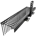 YINTATECH 72in 3 Point Tractor Rake, Pine Straw Needle Rake Tow Behind, Landscape Rake Attachment for Cat 1, Black