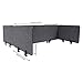 Clamp-On Acoustic Desk Divider, Table Mounted Privacy Panel Sound Proof Dividers - 2 x Long Panel - 47.25x16In + 4X Short Panel - 23.6x16In Library & Office Furniture Partition