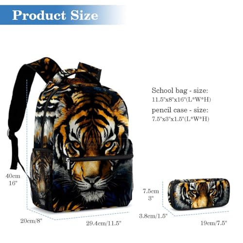 Sac à dos imprimé tigre sauvage colère 32 grand format - 2