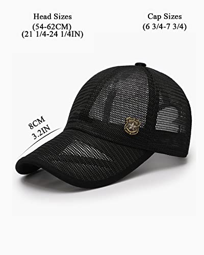 Marotow Full Mesh Baseball Cap For Men And Women, Unisex Breathable Full Mesh Baseball Cap, Summer Mesh Baseball Hat (Black) #TOP1