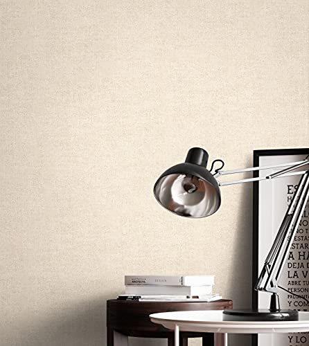 Tapete Beige Vliestapete Struktur - Einfarbig Uni Weboptik Unifarbe Modern - Beige - Newroom